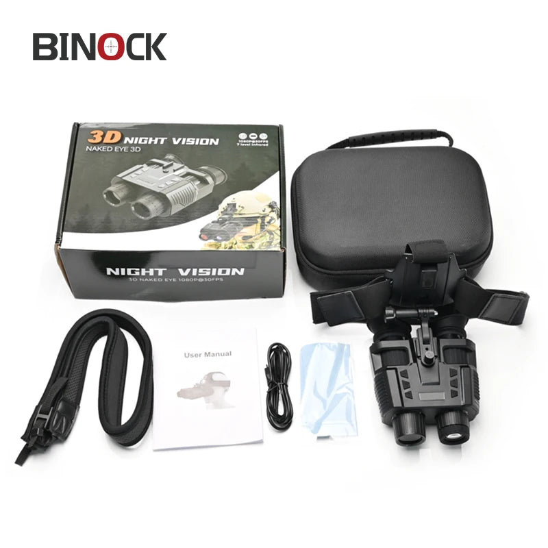 BINOCK infrared NV8000 3D Gen2 defogging mirror tactical helmet night vision scope with helmet night vision device For hunting