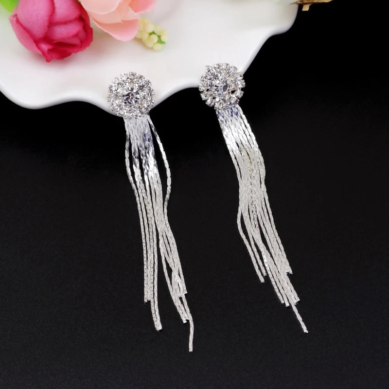 Crystal Tassel Earrings