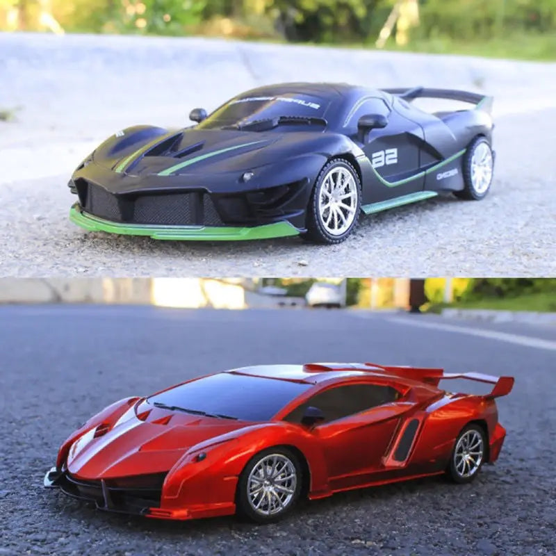 1/18 RC Car LED Light 2.4G Radio Remote Control Sports Cars For Children Racing High Speed Drive Vehicle Drift Boys Toys