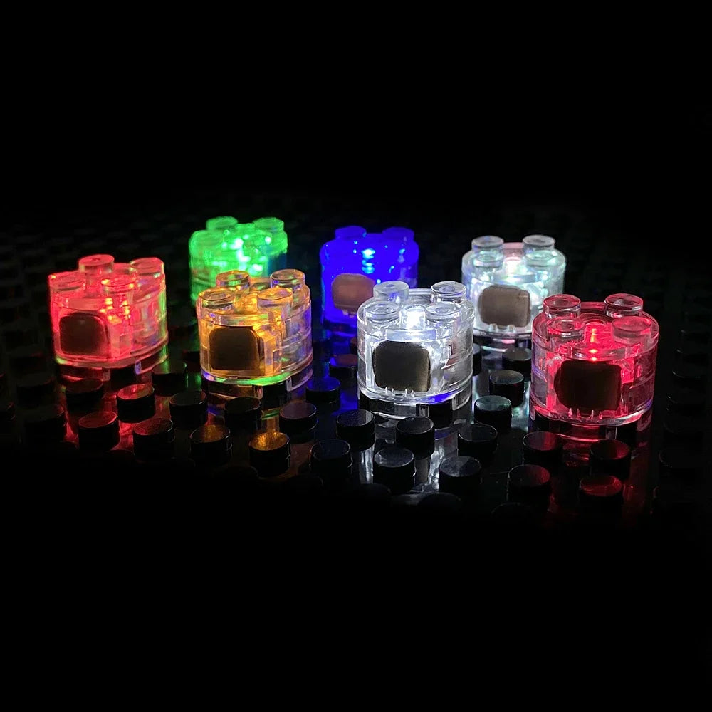 5pcs 2x2 dot LED Light Up Colorful Accessories Classic Brick Education Light-Emitting Compatible Leduo  Building Blocks Kid