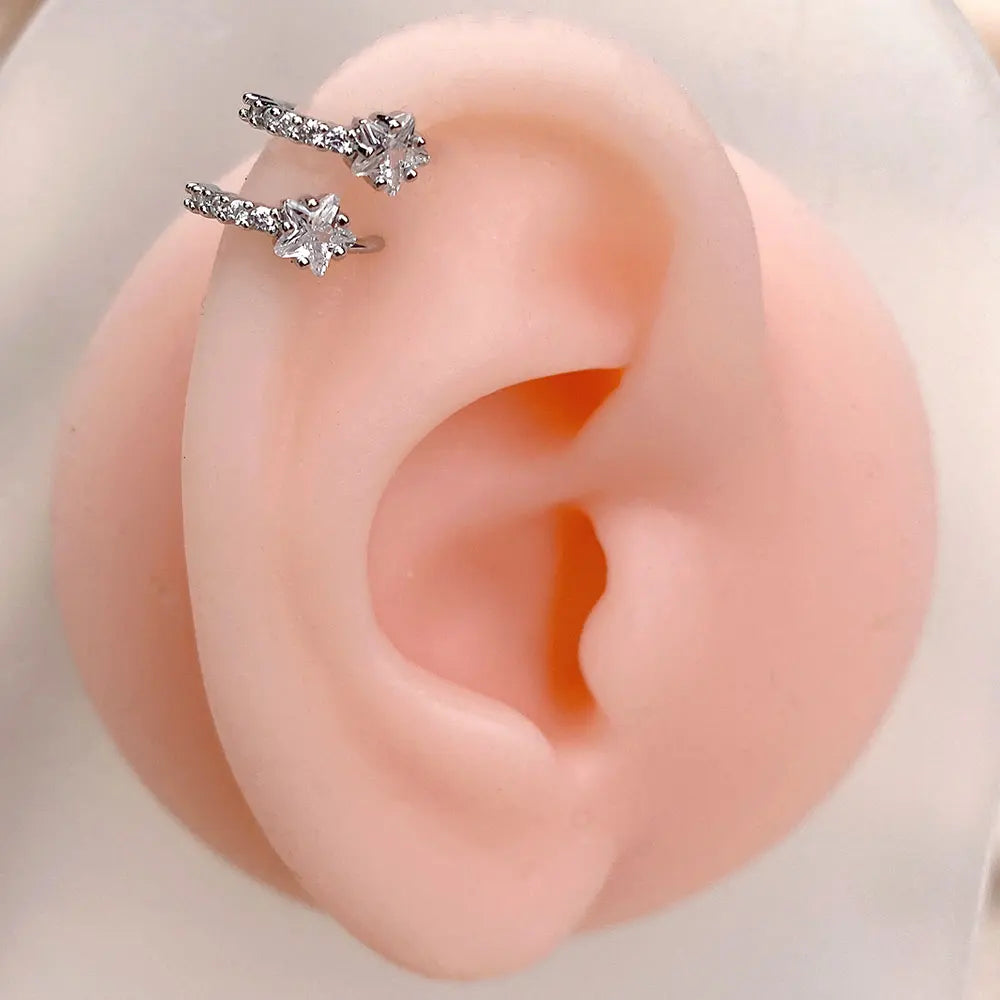 Piercings Ring Crystal Zircon Earrings