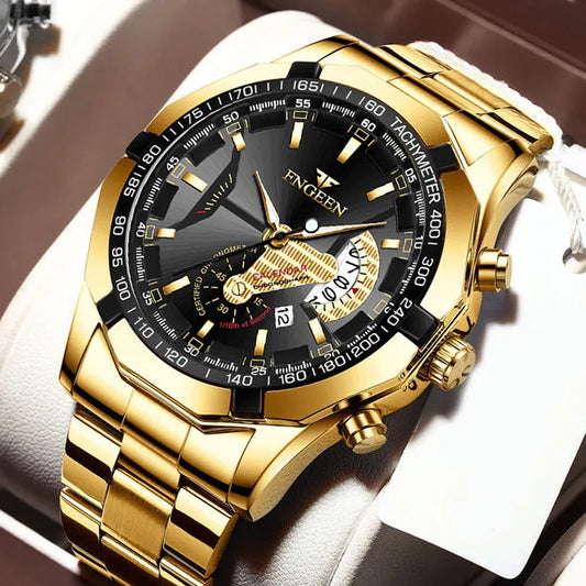 New Concept Quartz Watches Fashion Casual Military Sports Wristwatch Waterproof Luxury Men's Clock Relogio Masculino FNGEEN S001