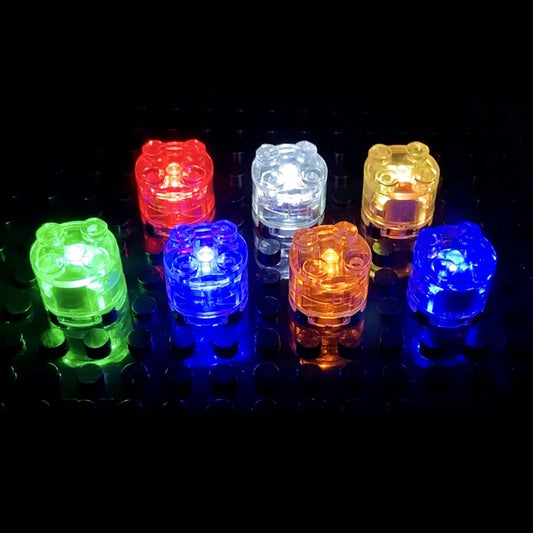 5pcs 2x2 dot LED Light Up Colorful Accessories Classic Brick Education Light-Emitting Compatible Leduo  Building Blocks Kid