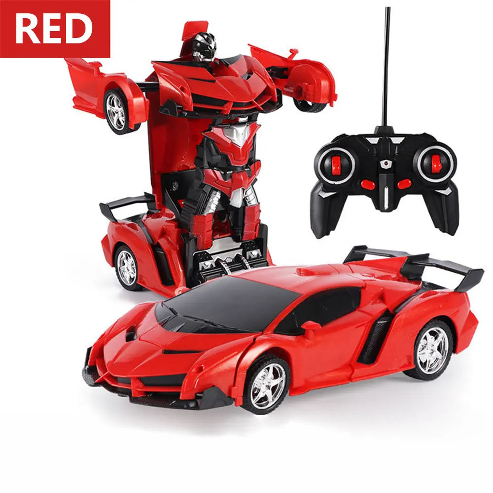RC Car Robot for Kids Transformation Car Toy Remote Control Deformation Vehicle Model with Transform 360°Rotating Drifting