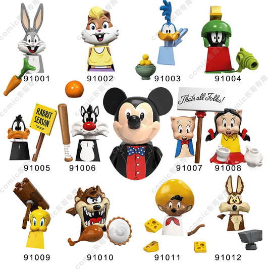 Disney Mini Anime Action Assemble Toys Figures Building Blocks Cartoon Toy Story Mickey Mouse Winnie The Pooh  Bricks kids gift